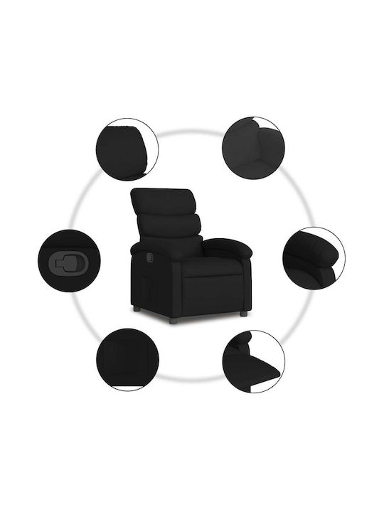 Relax Armchair with Footstool Black 70x92x99.5cm