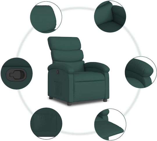 Фотьойл Relax С поставка за крака Dark Green 70x92x99.5см
