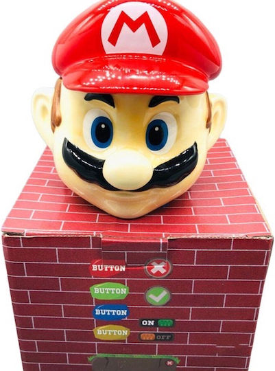 Cană Ceramică cu Capac Bej 400ml