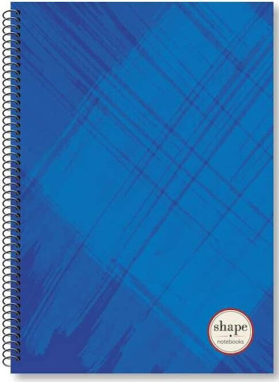 Shape Notebooks Спирал Тетрадка На райета B5 30 Листа Shape 1бр (Различни цветове)