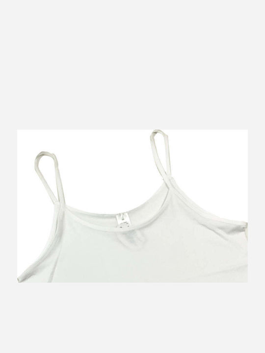 Women's T-Shirt with Spaghetti Strap White