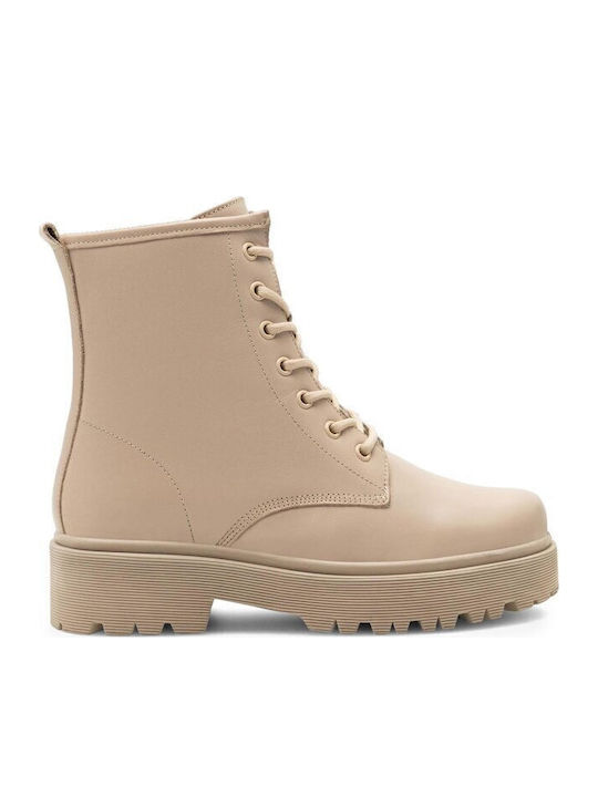 Damen Chelsea Stiefeletten Beige