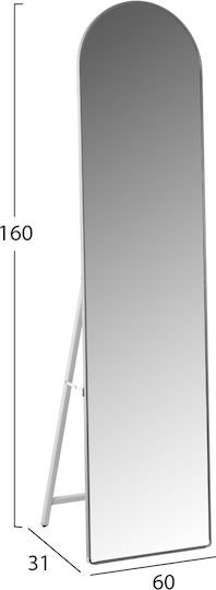 Freebox Дъговидно Сребърно Огледало На Пода 160x40см Freebox Дъговидно Сребърно Огледало На Пода 160x40см