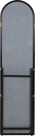 HomeMarkt Oglindă De Podea Cu Cadru Metalic Negru 160x40cm