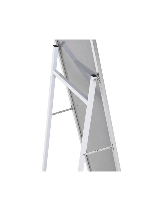 Freebox Boden- oder Standspiegel Gewölbt mit Silber Aluminium Rahmen 160x40cm