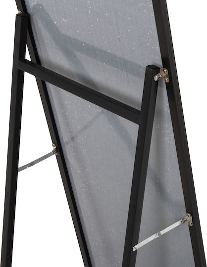 HomeMarkt Oglindă De Podea Cu Cadru Metalic Negru 160x40cm