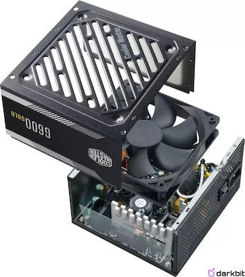 CoolerMaster 600W Black Computer Power Supply Full Wired 80 Plus Gold (MPW-6001-ACAAG-NL)