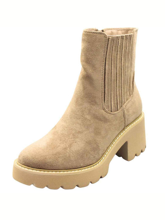 Plato Suede Women's Chelsea Boots Khaki