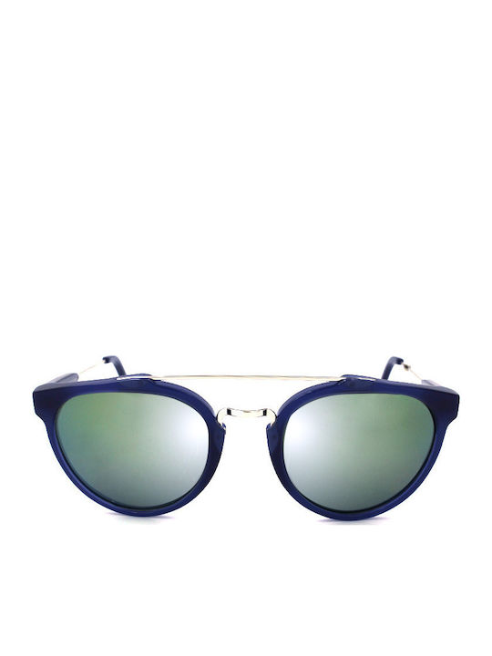 Retrosuperfuture Giaguaro Deep Blue Bak Ochelari De Soare Pentru Bărbați Cu Ramă Din Plastic Albastru Închis Oglindă Deep Blue