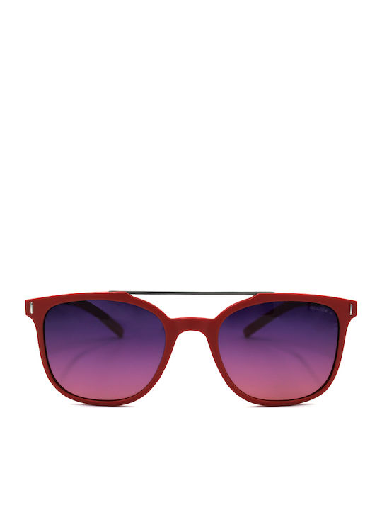 Police Wager 1 Men's Sunglasses with Red Frame SPL1697FZP