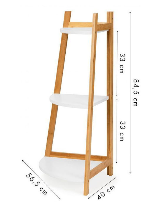 CMSpa Boden Badezimmerregal Bamboo 56.5x40x84.5cm Braun