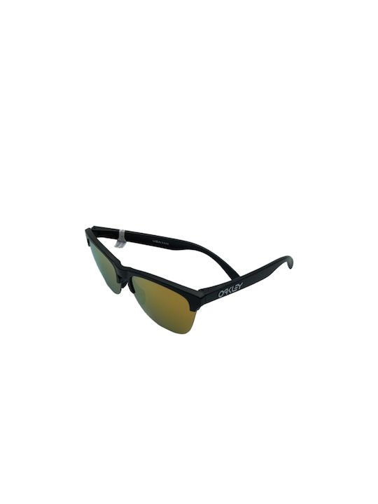 Oakley Sunglasses with Black Frame and Gold Mirrored Lenses OO0093-74