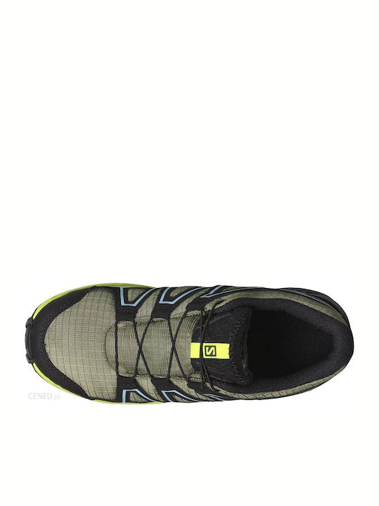 Speedcross Cswp J Waterproof Kids Sports Shoes Running with Laces Khaki