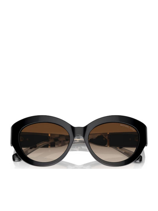 Michael Kors Brussels Women's Sunglasses with Black Plastic Frame and Brown Lens