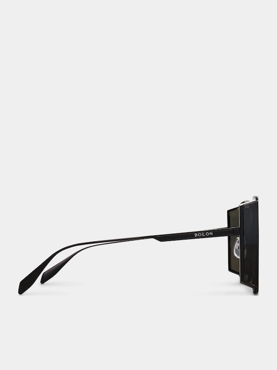 Bolon Queens Women's Sunglasses with Black Metal Frame and Black Lens BL7189A10