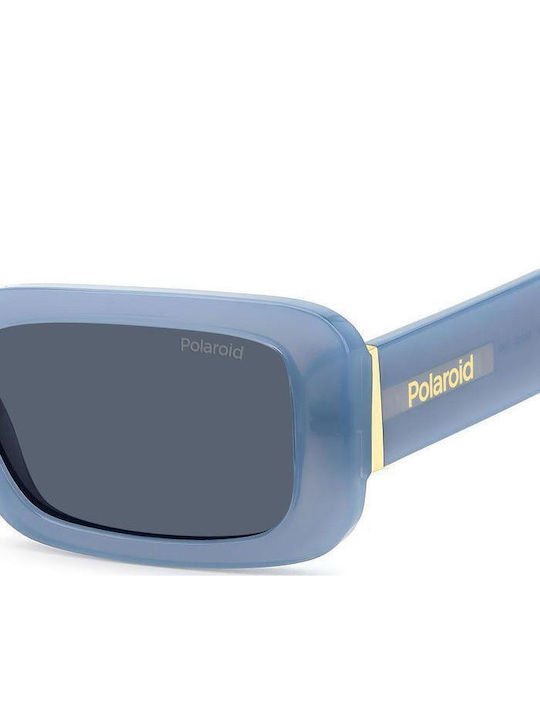 Polaroid Unisex Ochelari De Soare Cu Ramă Din Plastic Albastră Și Lentile Polarized Albăstrești PLD6208/S/X MVU/C3