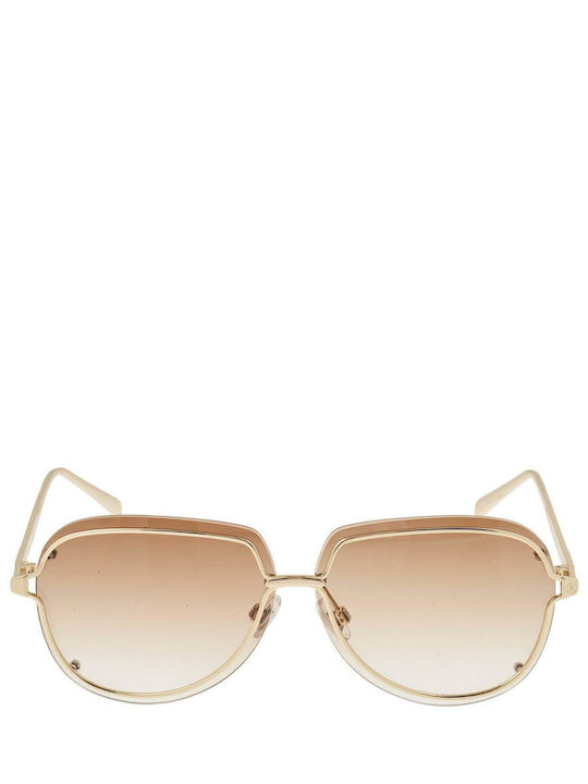 Superdry Women's Sunglasses with Rose Gold Metal Frame and Brown Gradient Lens W9710035A-6VJ