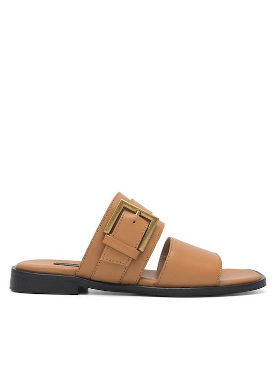 Damen Flache Sandalen in Braun Farbe