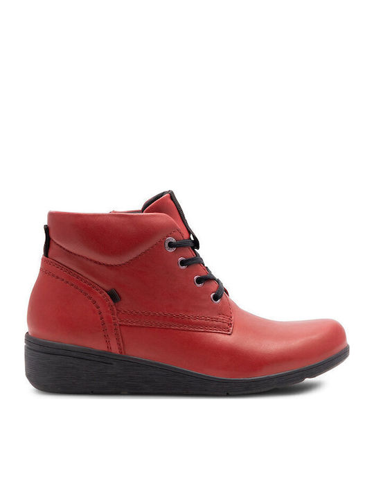Stiefeletten Damen Rot