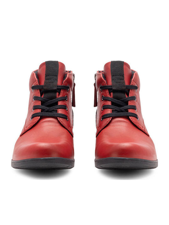 Stiefeletten Damen Rot
