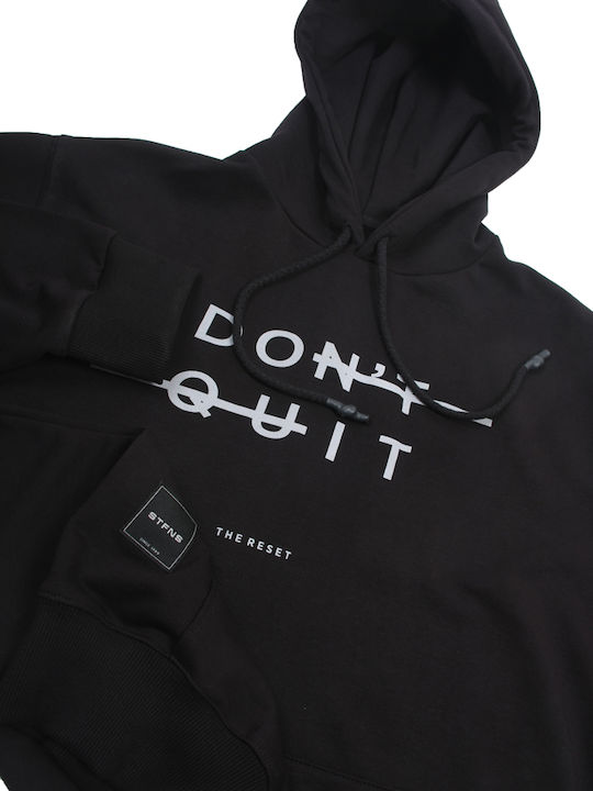 Sweatshirt with Hood Black