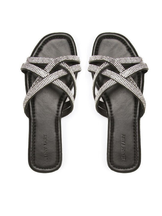Flache Sandalen für Damen in Schwarz Farbe