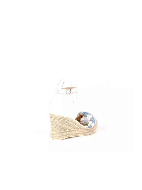 Damenplattformen im Espadrilles-Stil Blau