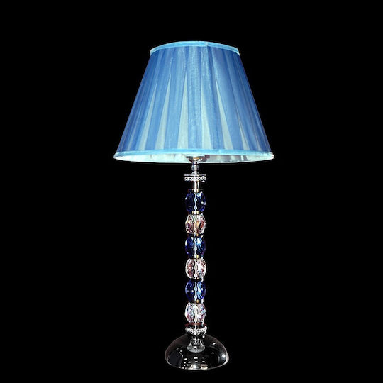 DITS Lighting Cristal Lampă de masă cu Abajur Albastru