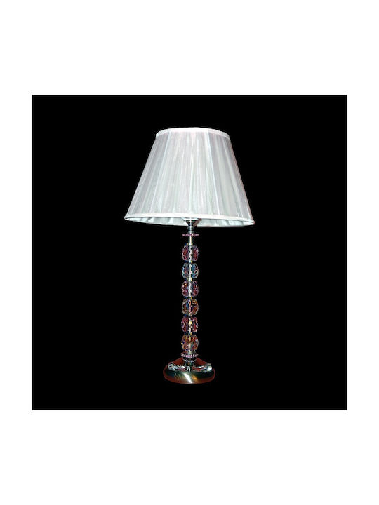 DITS Lighting Crystal Table Lamp with Yellow Shade