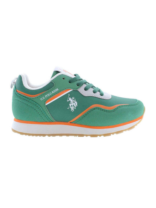 U.S. Polo Assn. Kids Sneakers for Boys with Laces Green