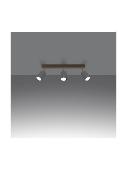 Sollux 3l Pendant Light White with Socket GU10 18x13x47cm