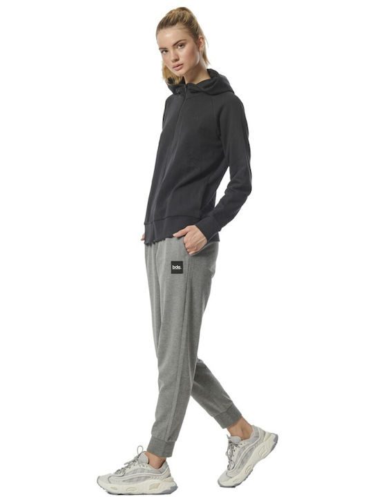 Body Action Damen-Sweatpants Jogger Dark Melange Grey