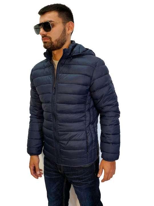 Frank Tailor 1968 Herren Winter Jacke Bomber Marineblau