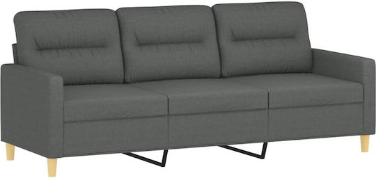 Living Room Furniture Set 3-Seater & 2-Seater & Stool Gray