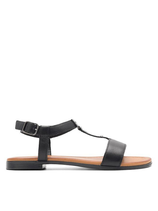 Flache Sandalen für Damen in Schwarz Farbe