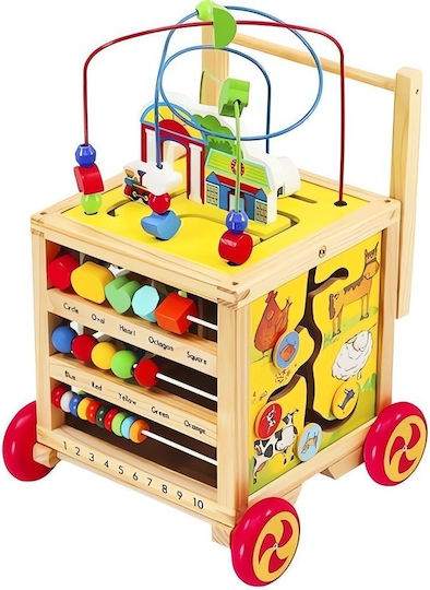 Kruzzel Labirint Cub de Activități din Lemn cu muzică pentru 12++ Luni