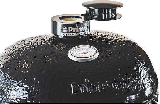 Primo Grills Ceramic Charcoal Grill Kamado With Lid and Thermometer 64x64cm