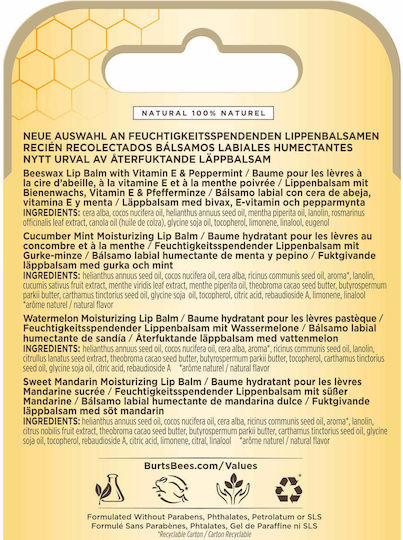 Burt's Bees Σετ Lip Balm 4 τμχ