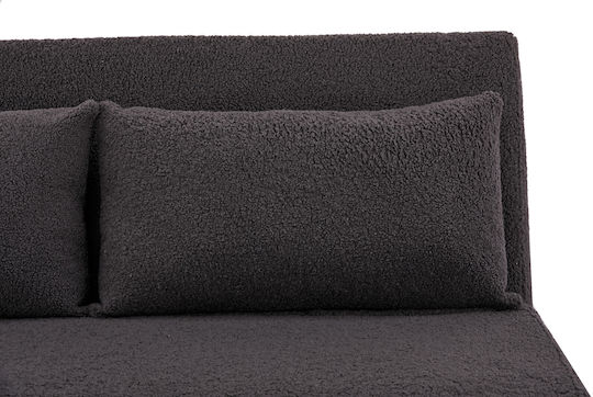 Doppelsitzer Sofa Bett Grau 140x90x81cm