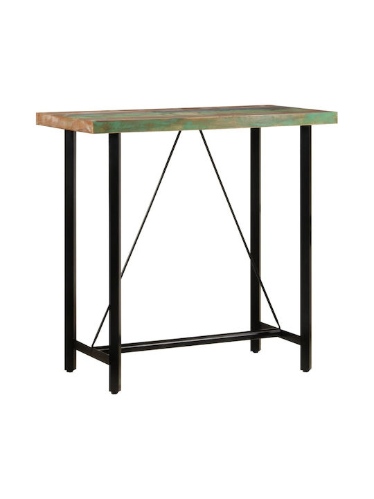 Tisch Bar aus Massivholz & Metall 110x55x107cm