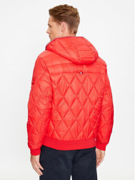 Tommy Hilfiger Men's Winter Puffer Jacket red