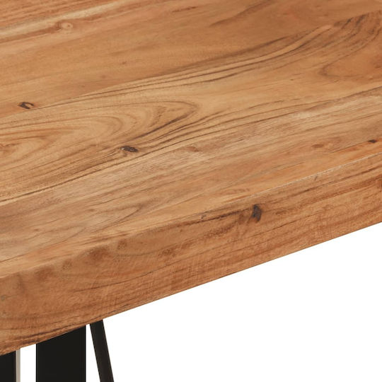 Square Table Bar from Solid Wood & Metal 55x55x107cm