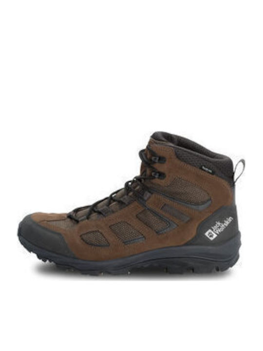 Jack Wolfskin Vojo 3 Ανδρικά Ορειβατικά Μποτάκια Αδιάβροχα Καφέ