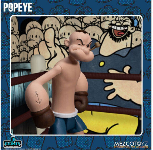 Mezco Toys Попай Popeye 5 Точки Фигура За Действие 9см
