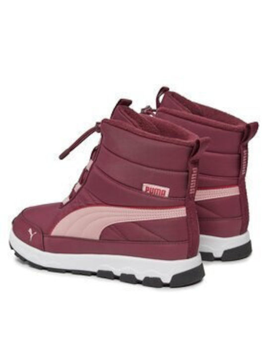 Puma Evolve Boot Kids Snow Boots Burgundy