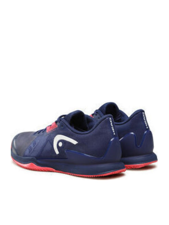 Sprint Pro 3.5 Clay Kids Sports Shoes Running with Laces Navy Blue