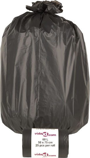 vidaXL Trash Bags Capacity 60lt 50x75cm 250pcs Black