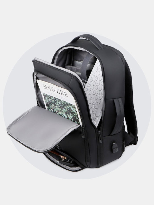 Playbags Collection Waterproof Backpack Laptop Bag 15.6" with USB Port in Black Color