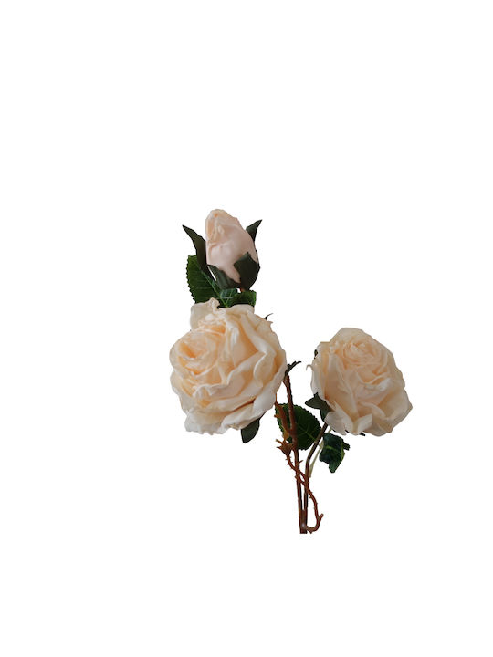 Bouquet of Artificial Flowers Rose Ivory 58cm 1pcs