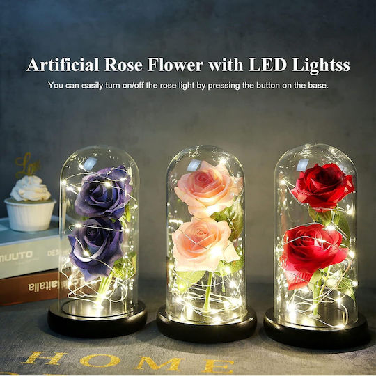 Ewige Rose Weiß 22cm in Yala mit LED